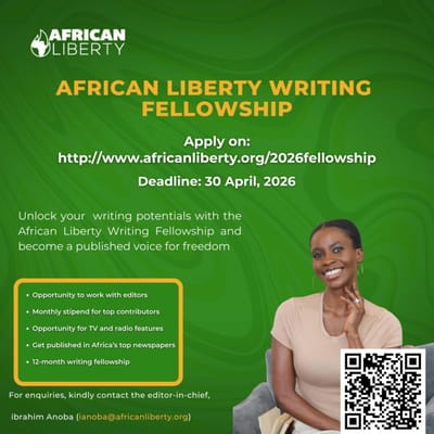 African Liberty Opens Applications for 2026-2027 Writing Fellowship