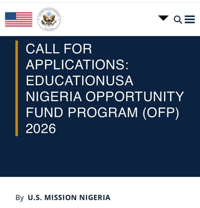 Apply for the EducationUSA Nigeria Opportunity Fund Program