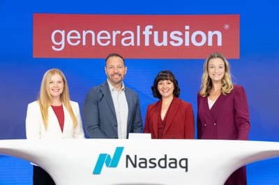 General Fusion Becomes the First Publicly Listed Fusion Power Company