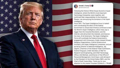 President Donald Trump Announces the Formation of a New Super Intelligence Force