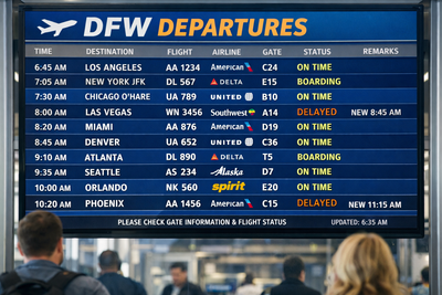 DFW Departures – Travel Guide for Dallas/Fort Worth Airport Departures