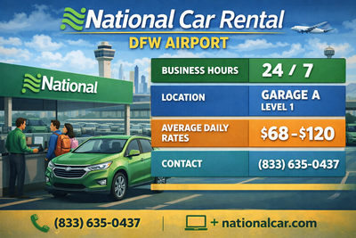 National Car Rental DFW – Complete Airport Car Rental Guide
