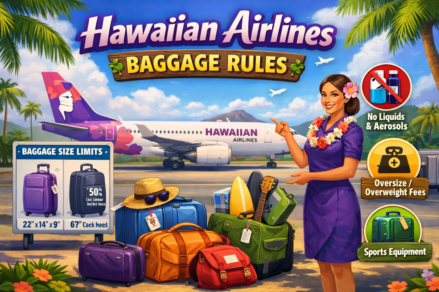 Hawaiian Airlines Baggage Rules: Fees, Allowance & Weight Limits