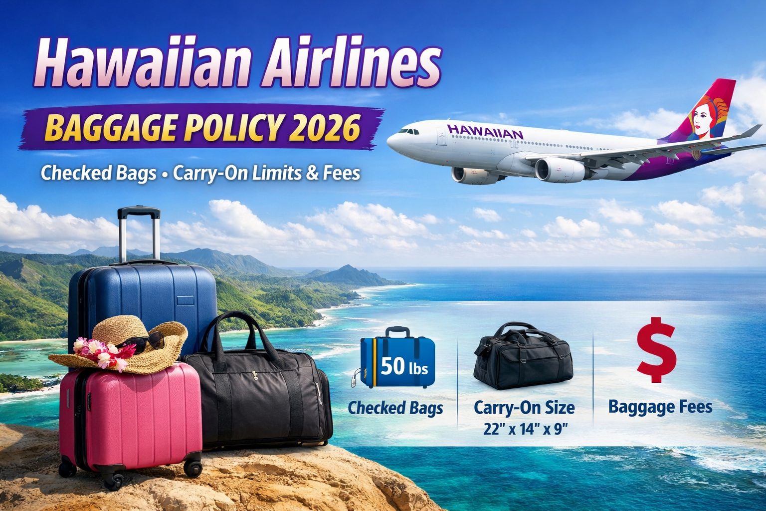 Hawaiian Airlines Baggage Policy 2026: Checked Bags, Carry-On Limits & Fees