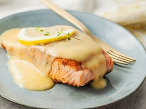 Pavé de saumon sauce beurre blanc