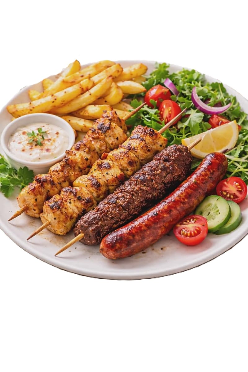 Assiette grillades mixte ( 3viandes )