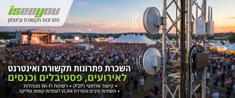 השכרת פתרונות תקשורת ואינטרנט לאירועים וכנסים