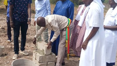Pose première pierre du dispensaire des Sœurs de l'Immaculée de
