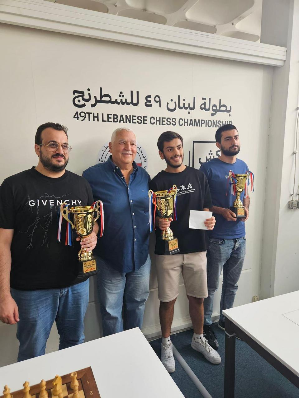 بطولة لبنان في الشطرنج الكلاسيكي ال49
خضر والجاويش وأسعد في ترتيب الصدارة
