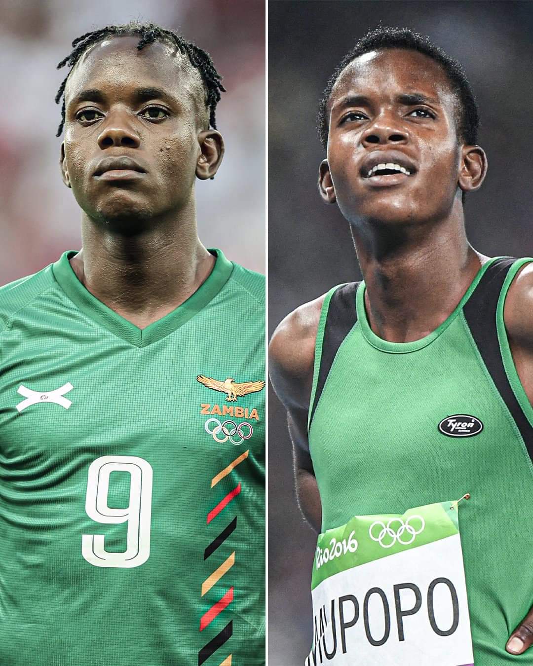 Kabang Mobobo from the track to the green rectangle