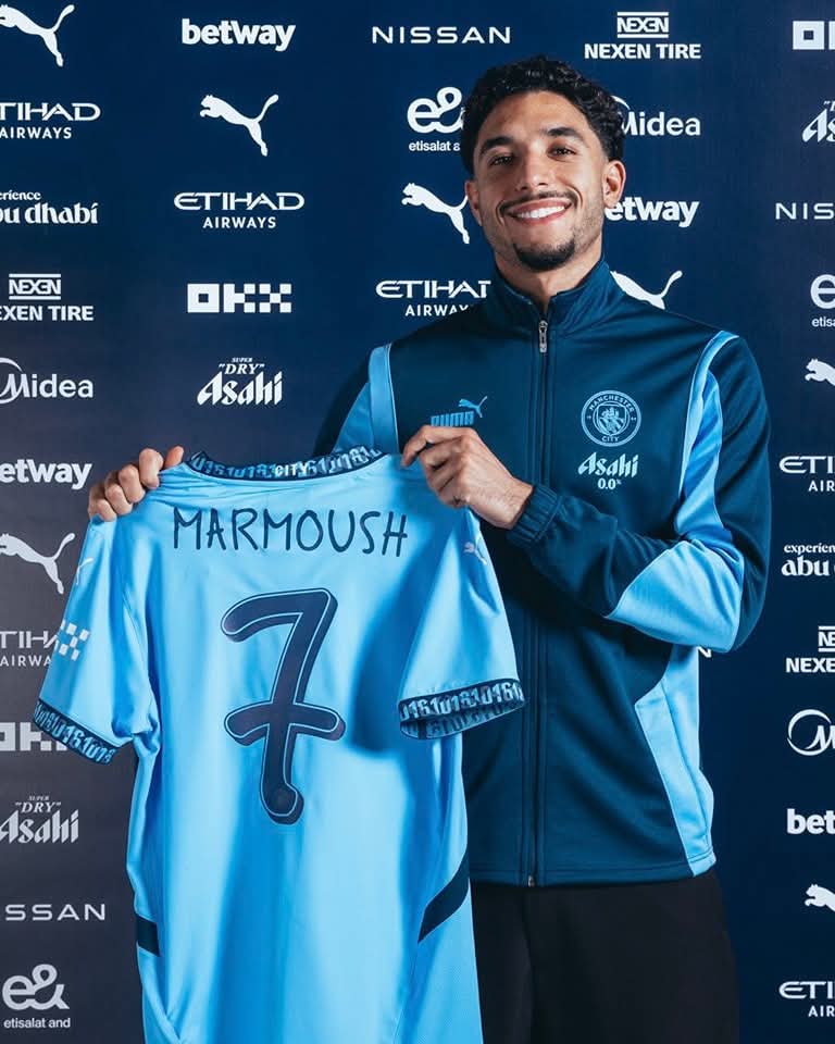 مرموش يحمل الرقم 7 في مانشستر سيتي