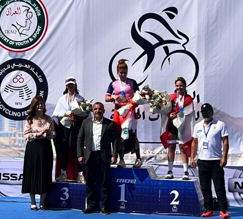 فضية لبنانية في البطولة العربية للدراجات الهوائية