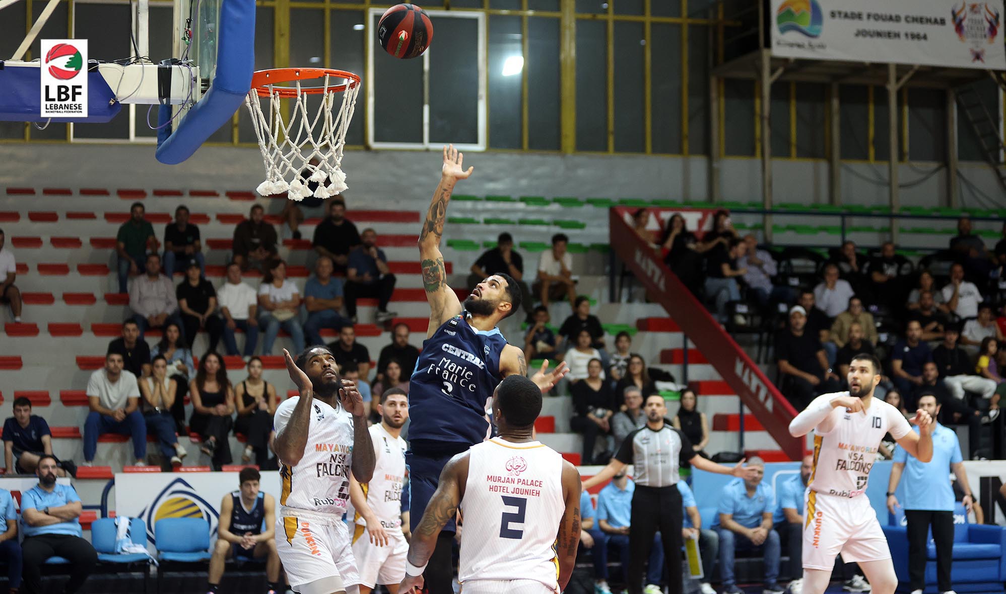المركزية جونيه يحقق فوزه الرابع على حساب ان اس اي في بطولة لبنان لكرة السلة