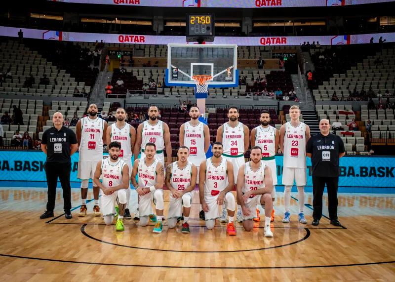 لبنان يستهل مبارياته في تصفيات كأس العالم بفوزه على نظيره القطري ( 75-74  )في الدوحة