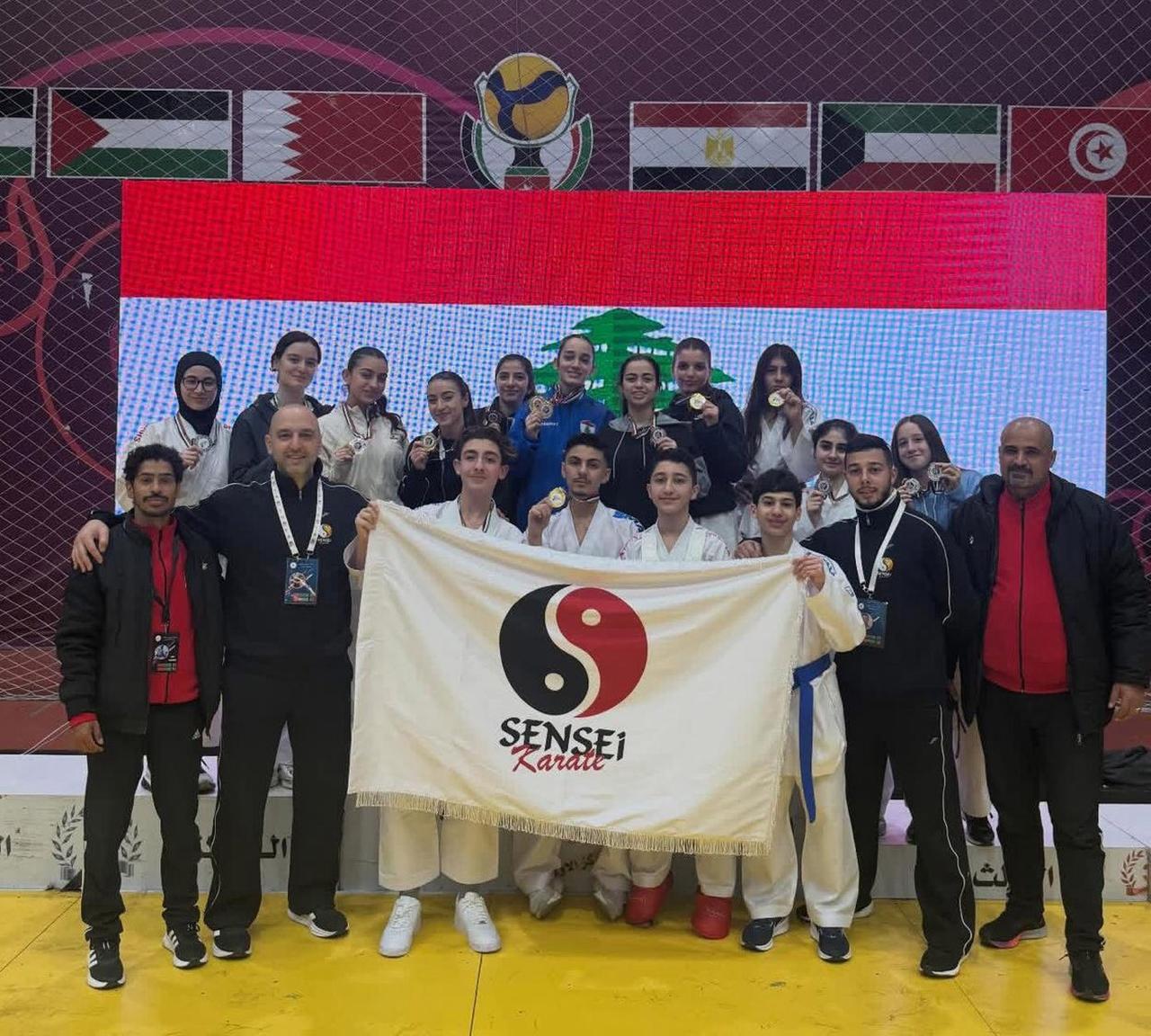 نادي السنساي يتألق في بطولة كاراتيه بالأردن40 ميدالية ملوّنة ....وتهنئة من الاتحاد اللبناني