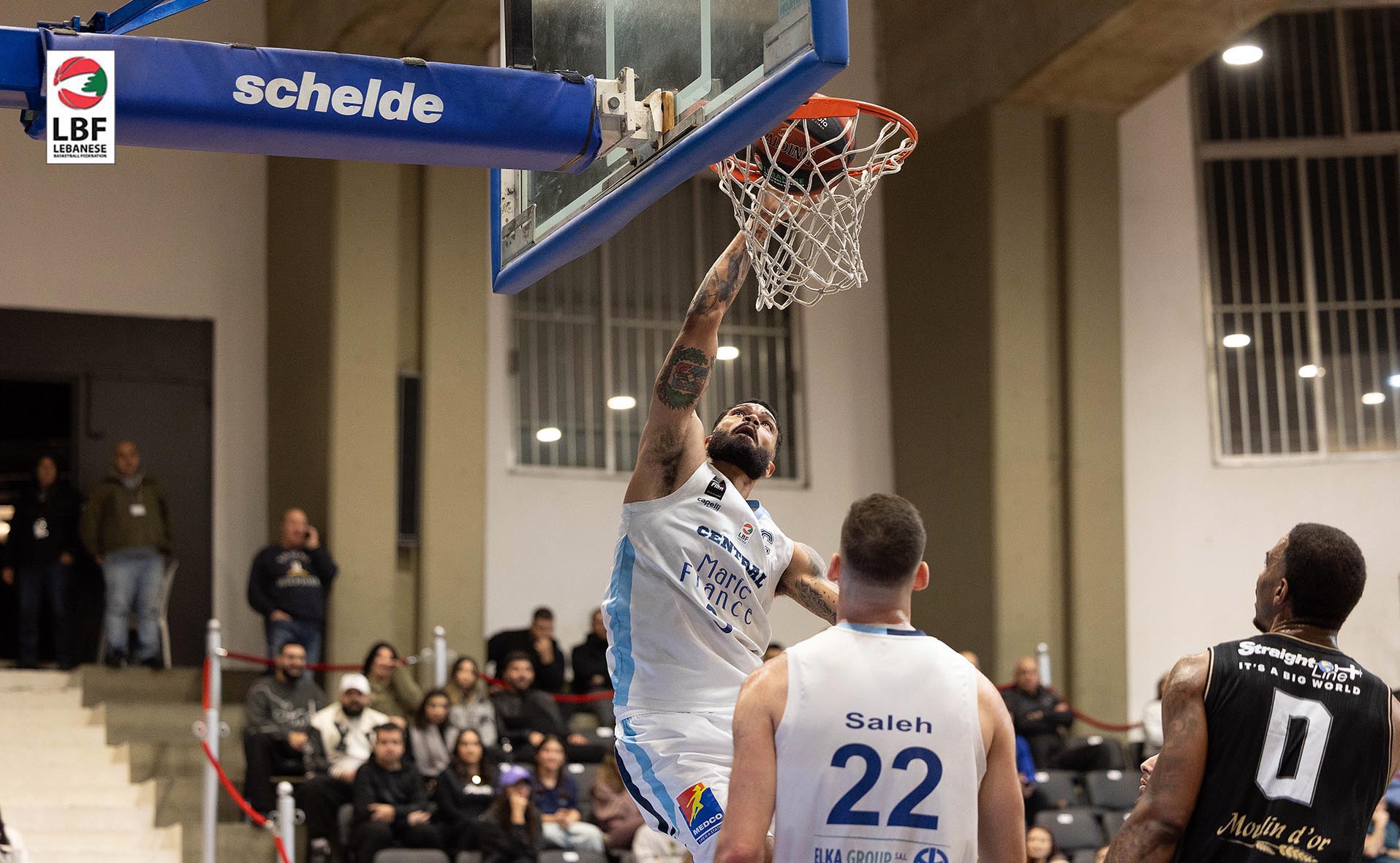 المركزية جونيه يجدد فوزه على هومنتمن ويصعد الى المركز الثالث لبطولة لبنان لكرة السلة