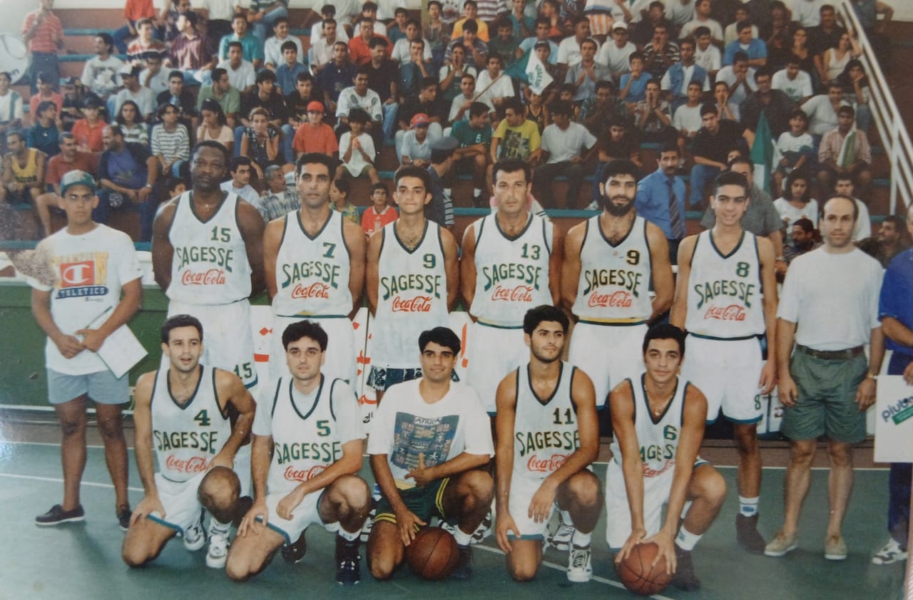اول مشاركة لنادي الحكمة في البطولة العربية لكرة السلة عام 1996
