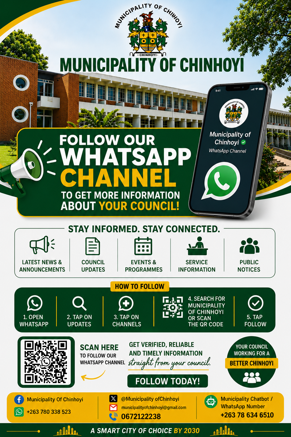 Follow our whatsapp channel to get more information about your council