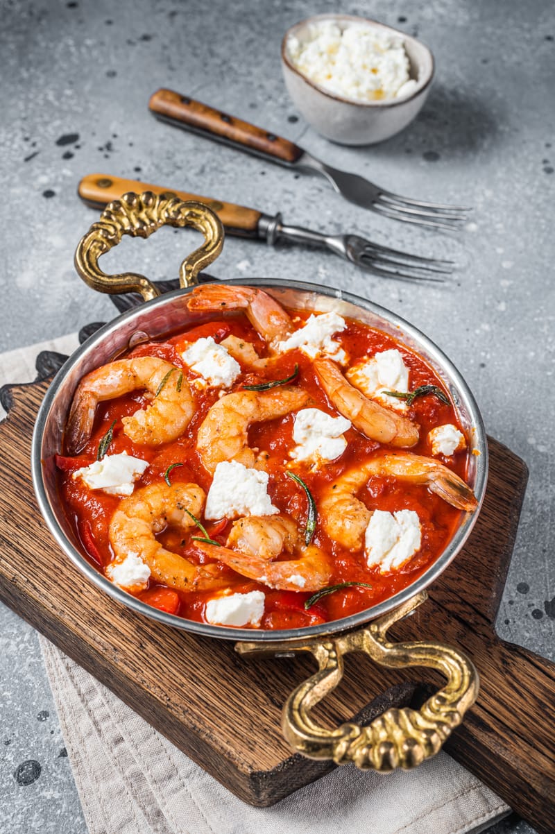 Shrimp / Calamri saghanaki