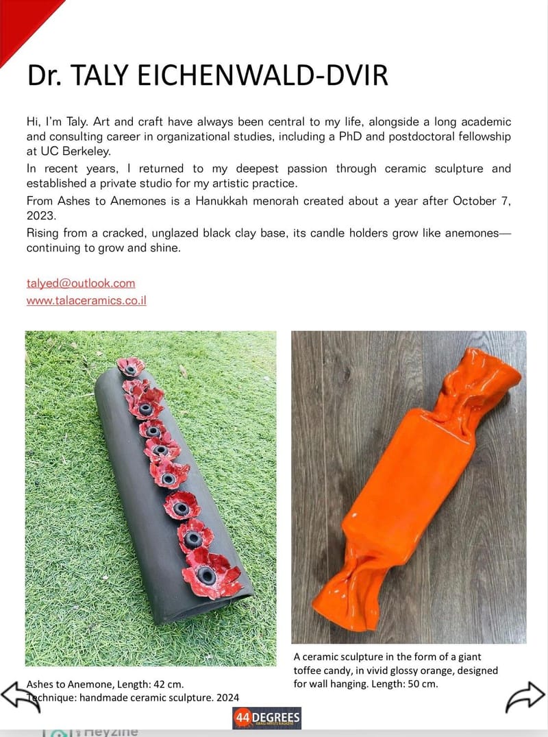 44DEGREES מגזין לאמנות עכשווית בהובלת האמנית והאוצרת Tammy Mike Laufer פברואר 2026