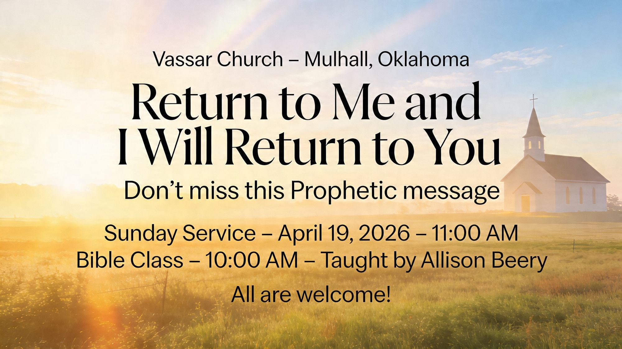 “Return to Me, and I Will Return to You”