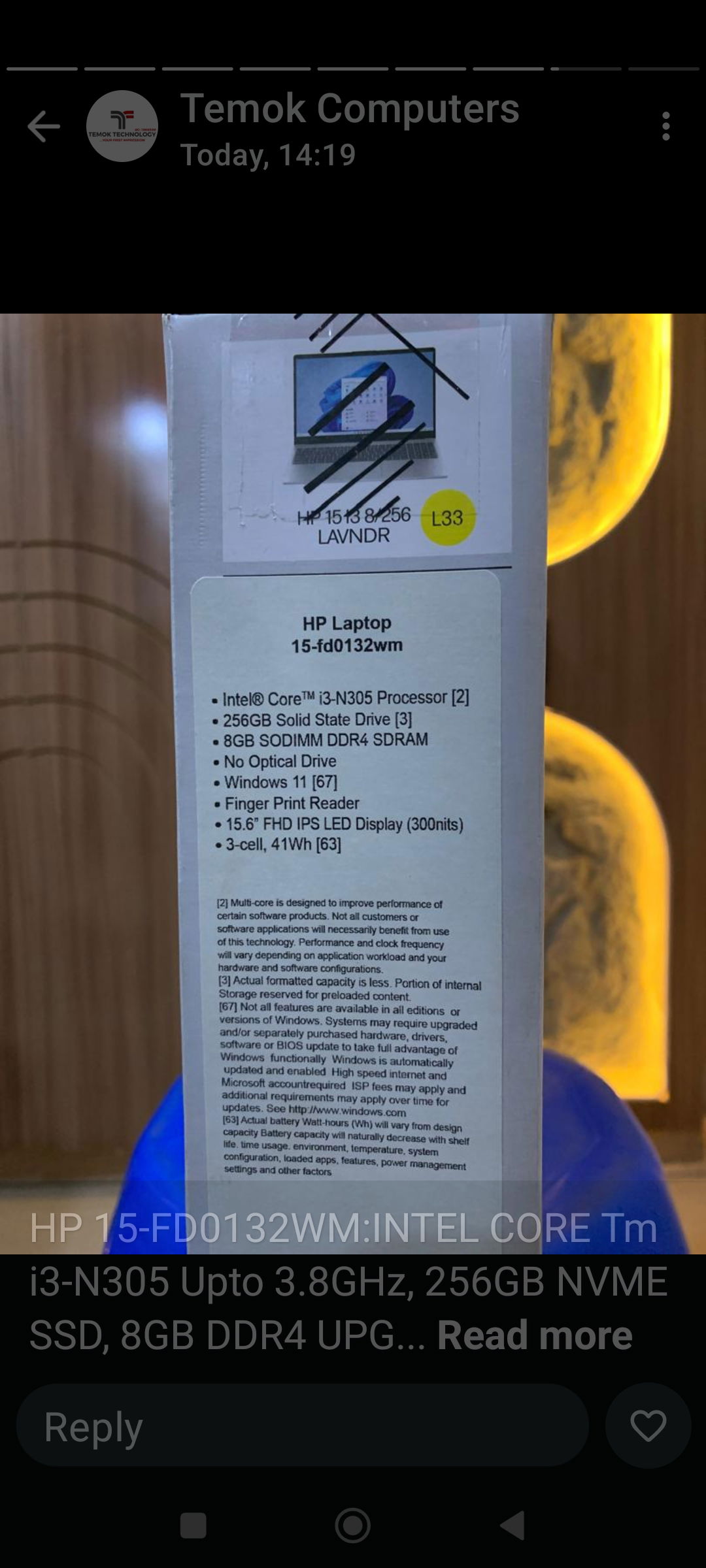 HP 15-FD0 132wm intel core