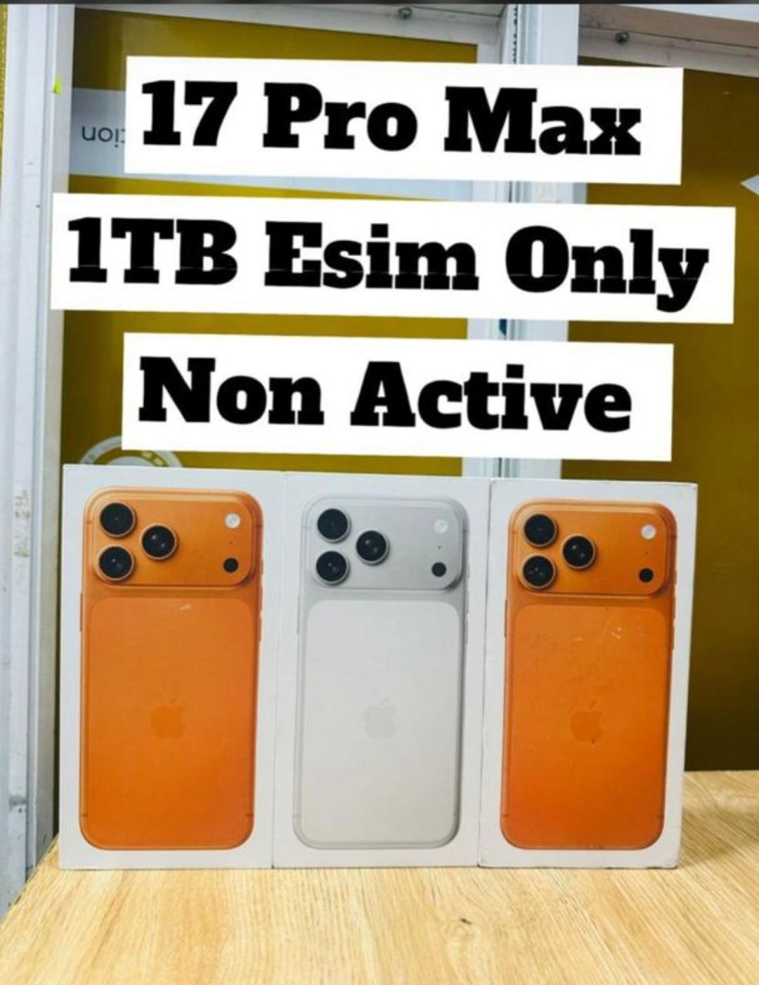 17 Pro max 1TB only Esim only Non Active