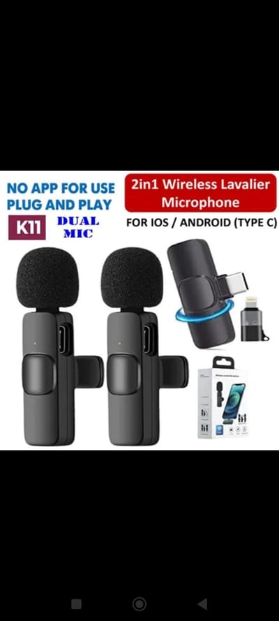 2 in 1 Wireless Lavalier Microphone