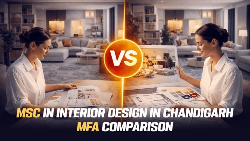 MSc in Interior Design in Chandigarh vs MFA Comparison