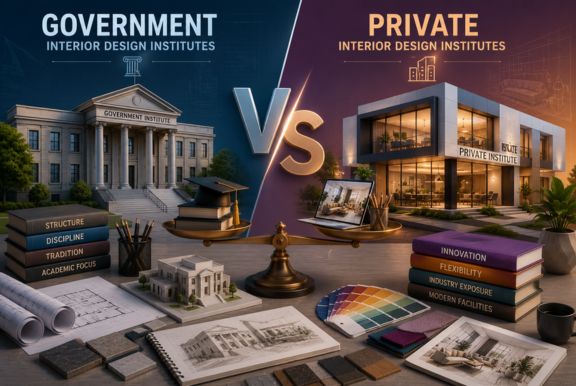 Government vs Private Interior Design Institutes