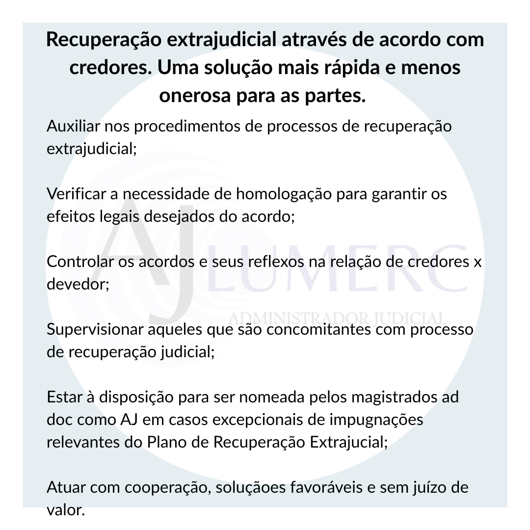 RECUPERAÇÃO EXTRAJUDICIAL