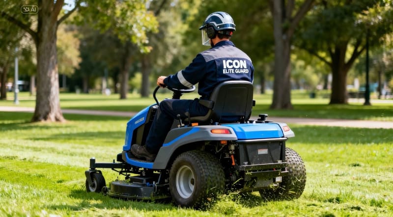Gépi erővel történő parkgondozás