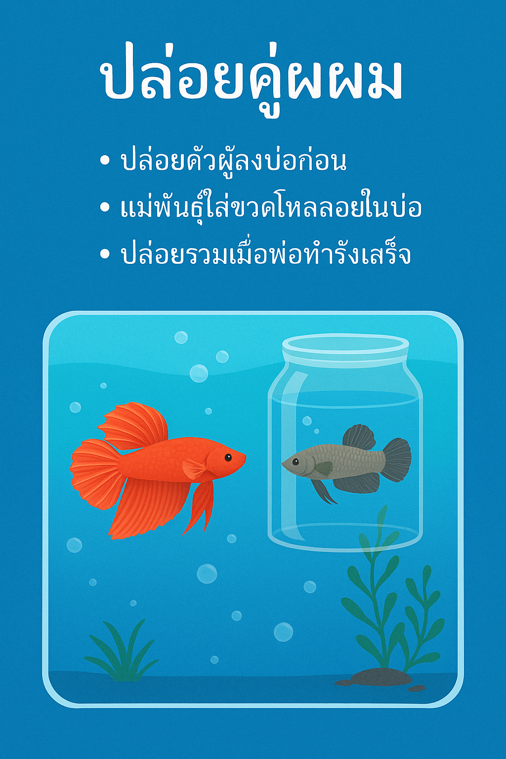 วิธีเพาะพันธุ์ปลากัดอย่างง่าย