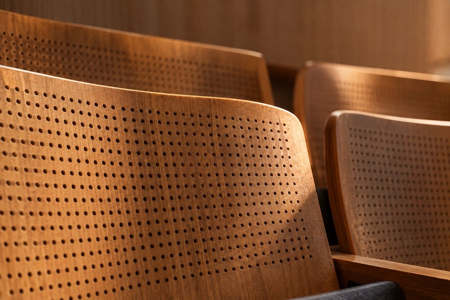 Acoustic Design in Auditorium Seating: Why Wood Panel Perforation Matters