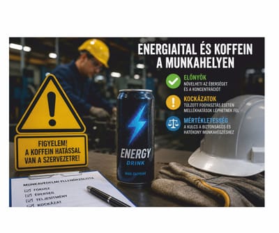 Energiaital és koffein a munkahelyen – Mikor jelenthet munkavédelmi kockázatot?