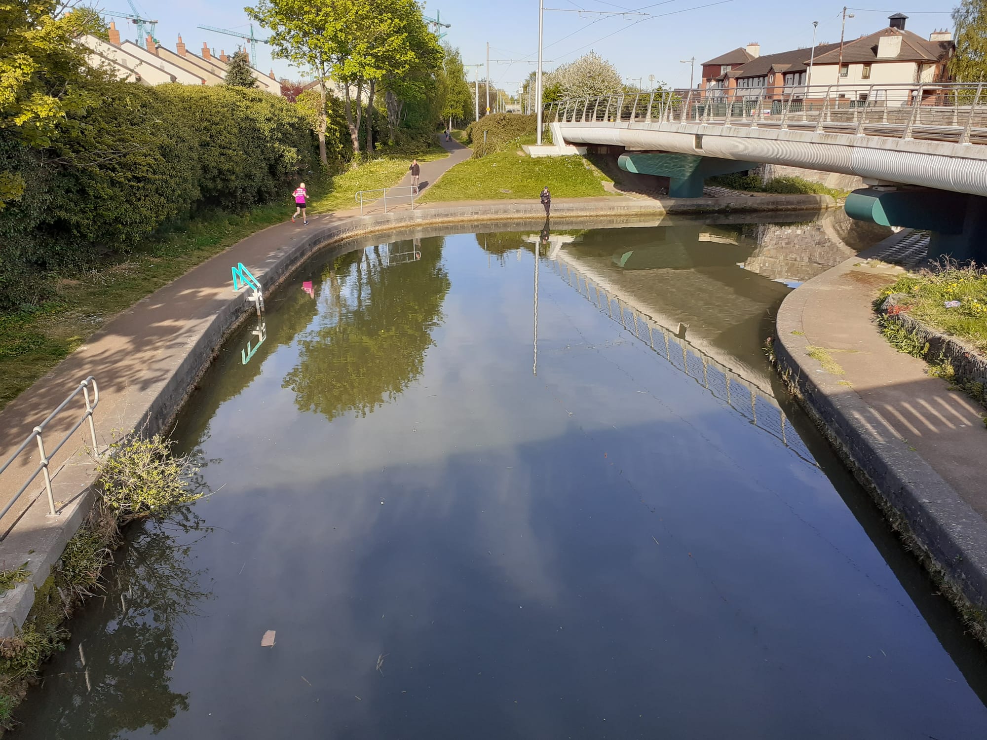 2020 05 01st Grand Canal Dublin Suir Road Lock 1 where former branch to Guinness James Gate has now been infilled