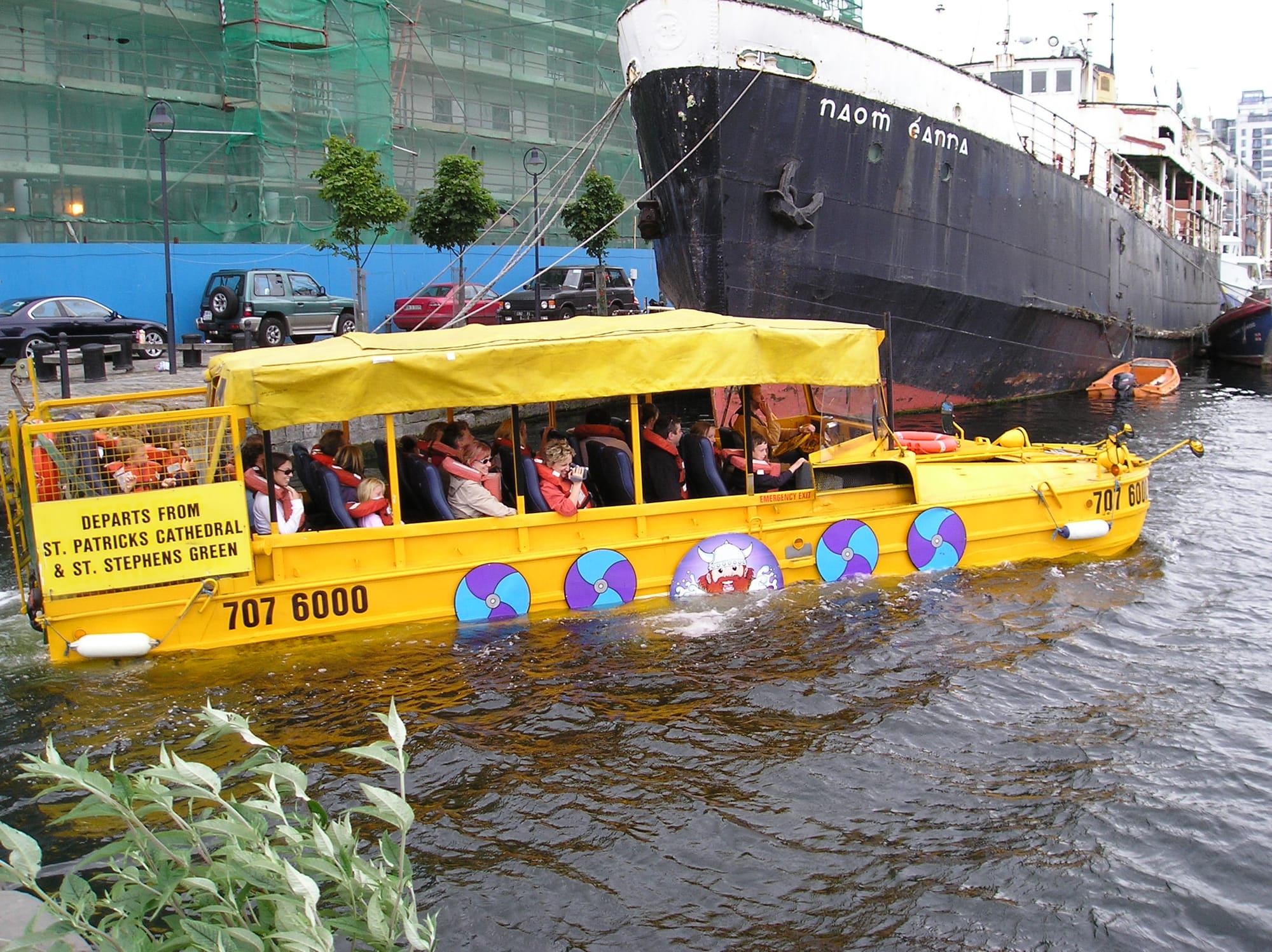 2004 07 Grand Canal Basin Viking Splash and Naomh Eanna in Grand Canal Basin Dublin 4