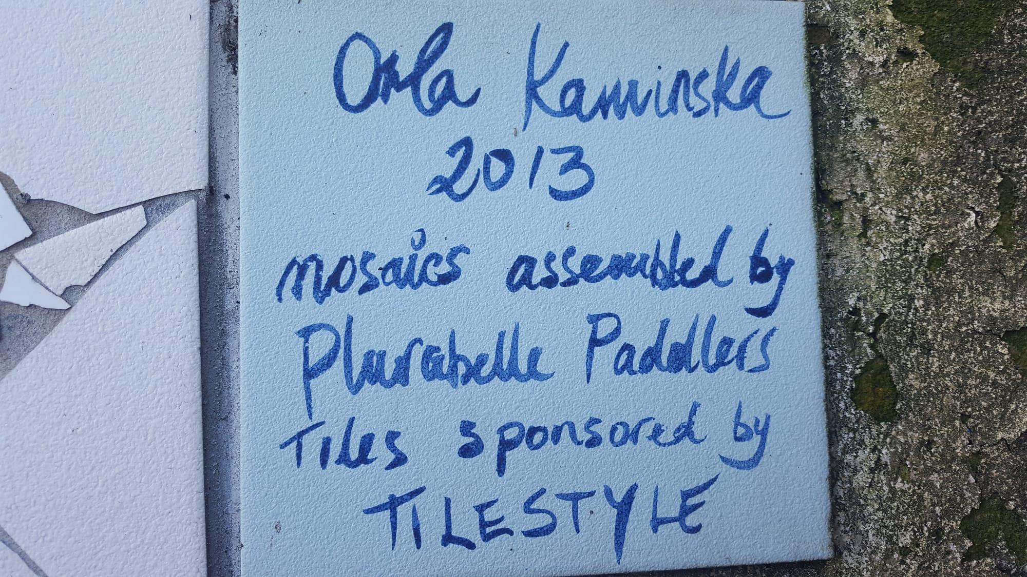 2016 10 02nd Grand Canal Basin Dublin Plurabelle Paddlers artwork