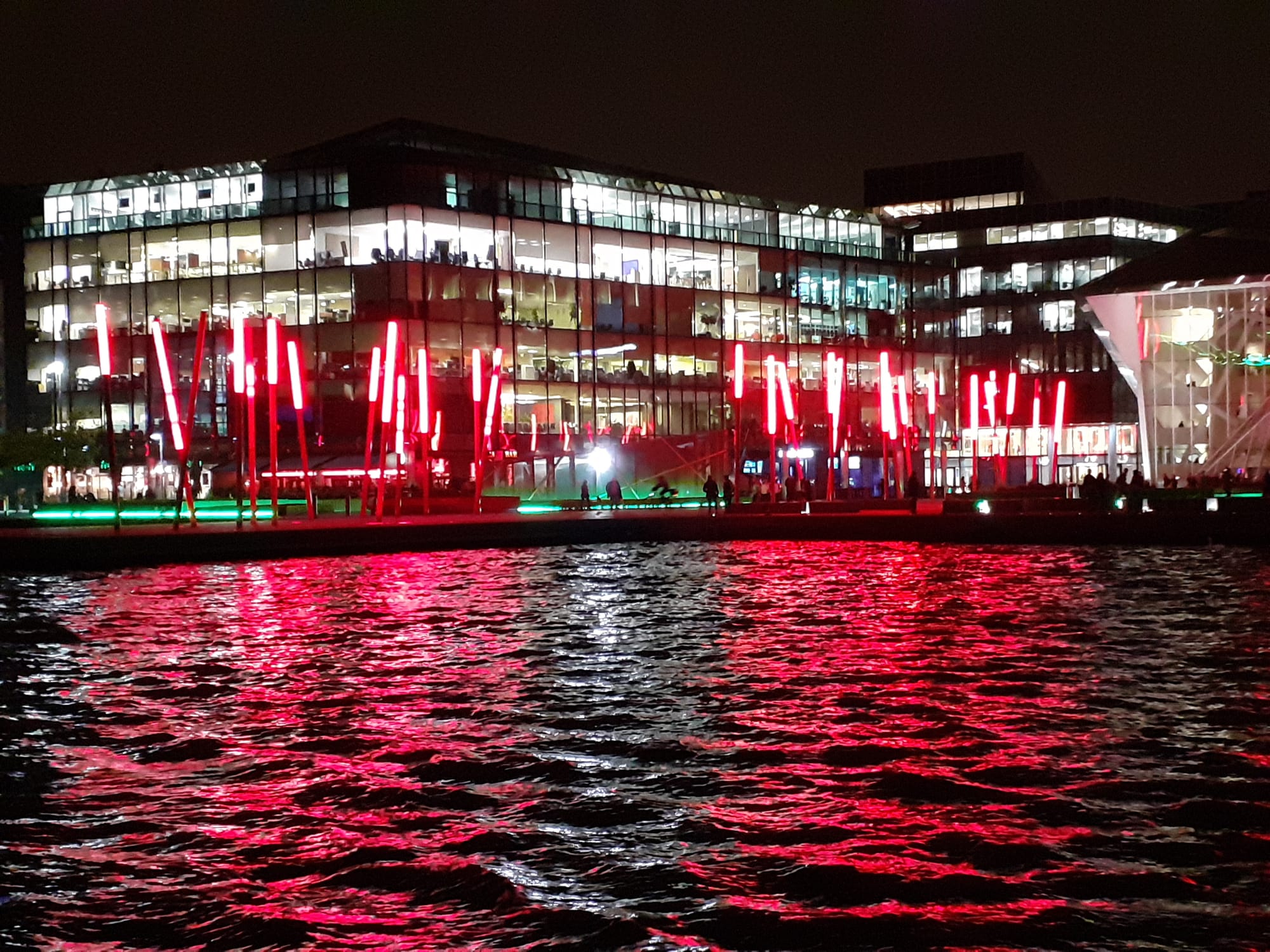 2019 10 30th Grand Canal Dublin basin by night