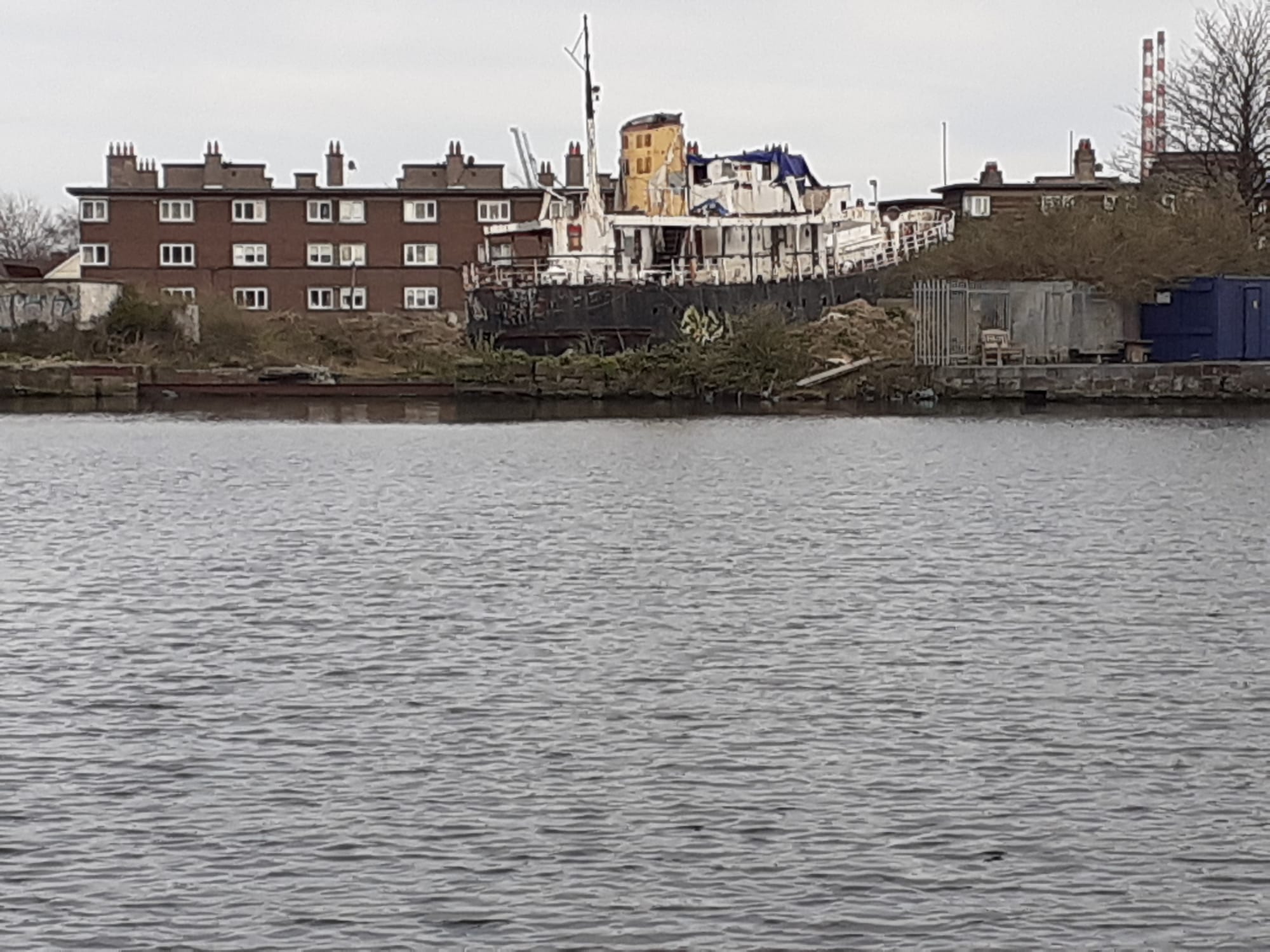 2020 Grand Canal Basin D4 Naomh Eanna, attempts to restore the ship have collapsed
