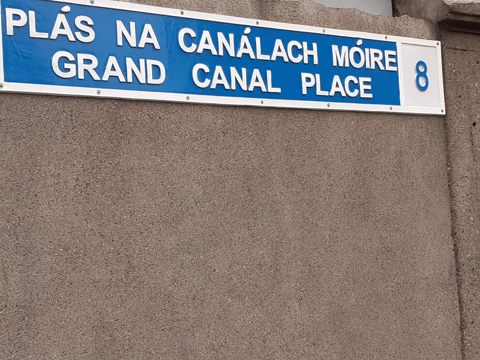 2018 09 05th Grand Canal Harbour Dublin 8, road name remains