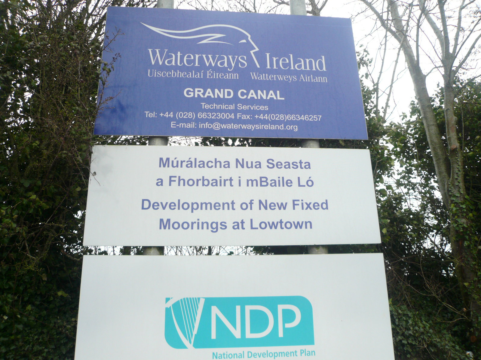 2017 03 Grand Canal Lowtown new moorings sign