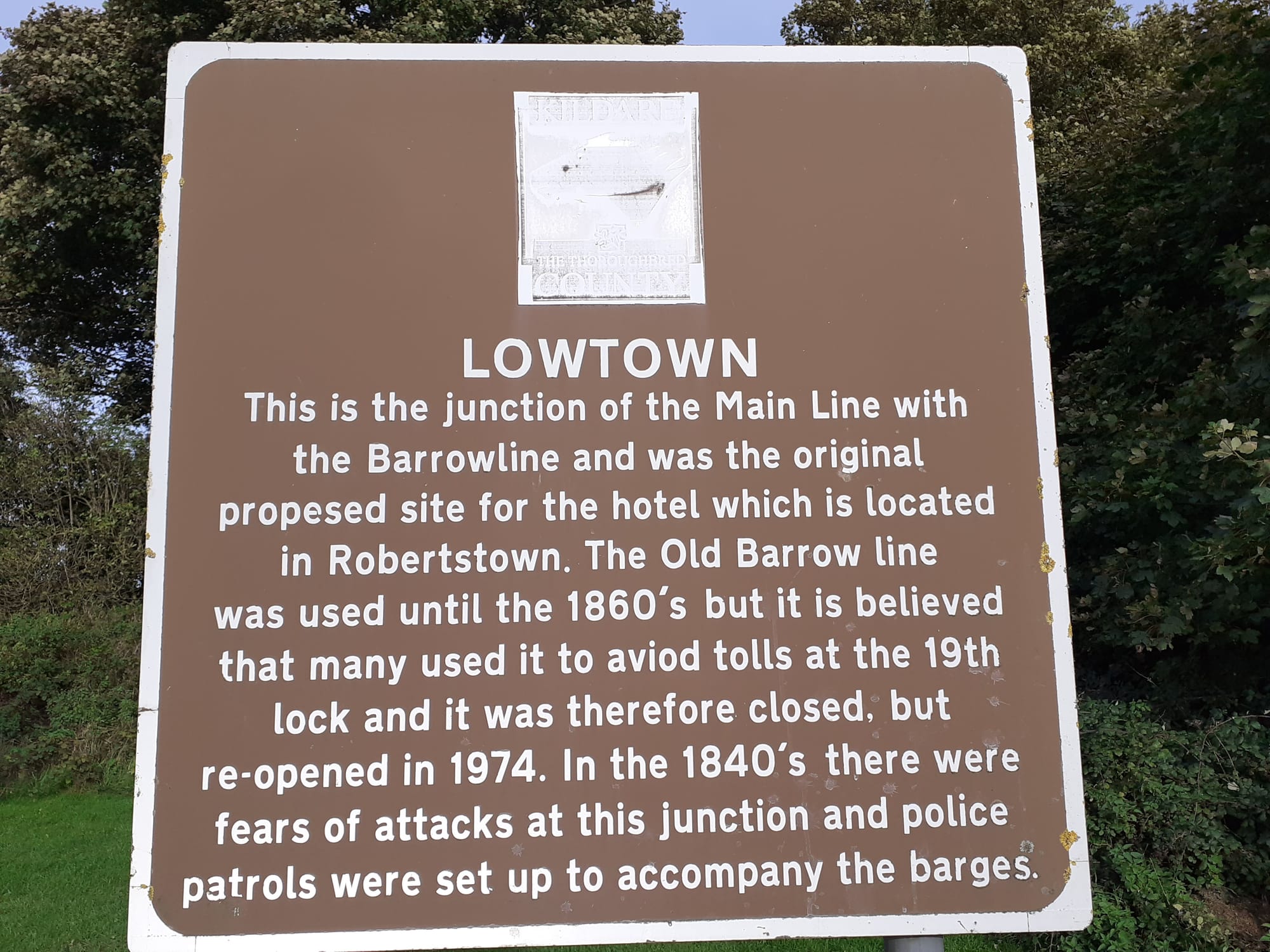 2022 10 08th Grand Canal Lowtown information sign