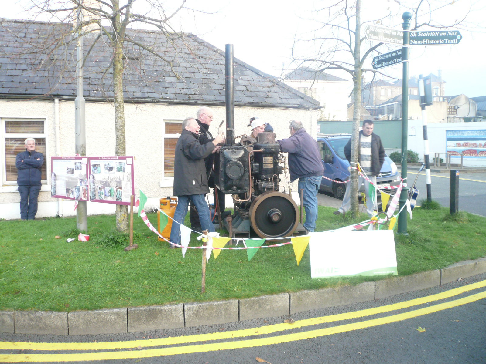 2017 10 Grand Canal Naas Line IWAI rally, canal barge Bolinder engine display