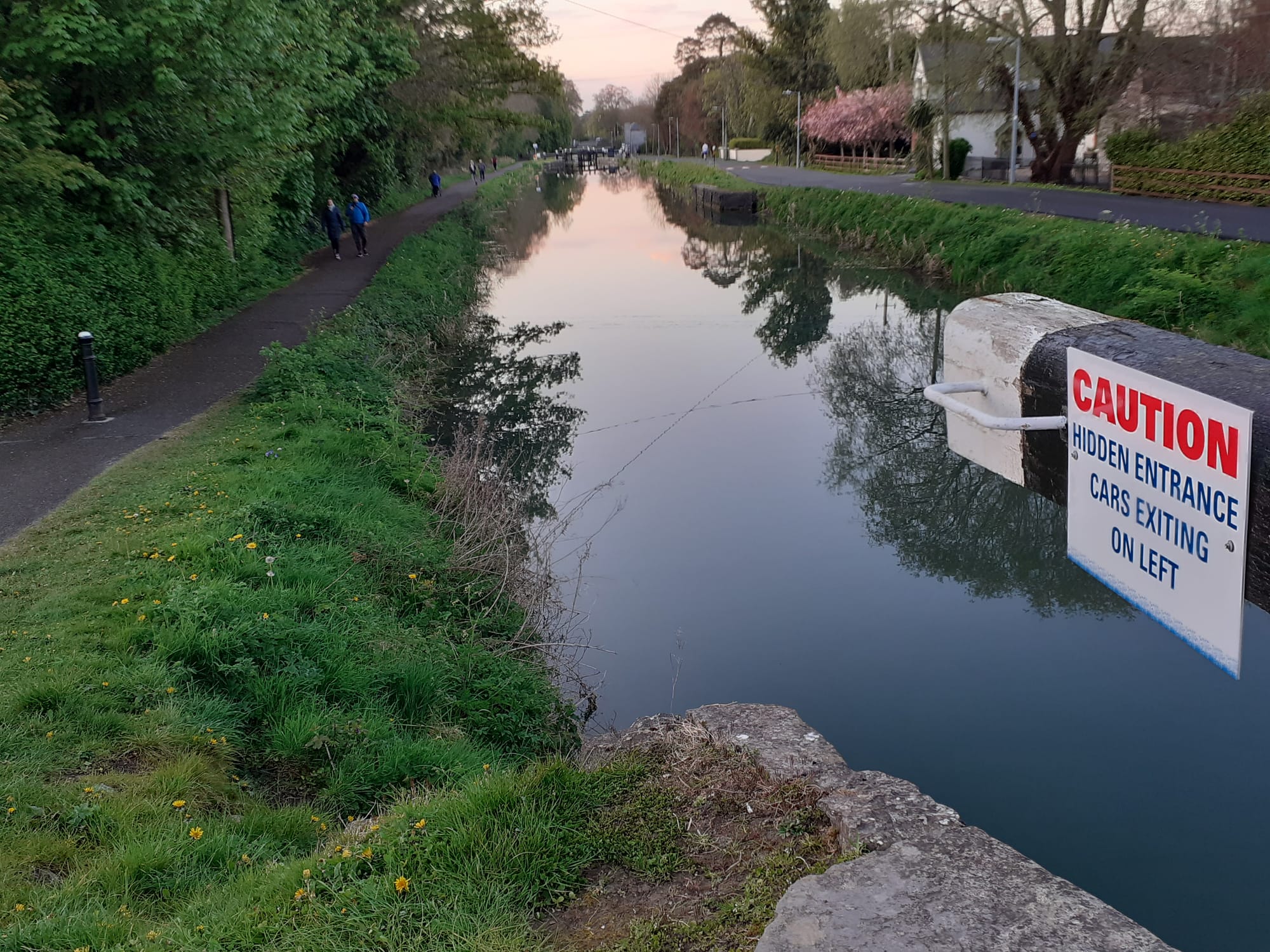 2021 06 Grand Canal Naas line lock gate adverts