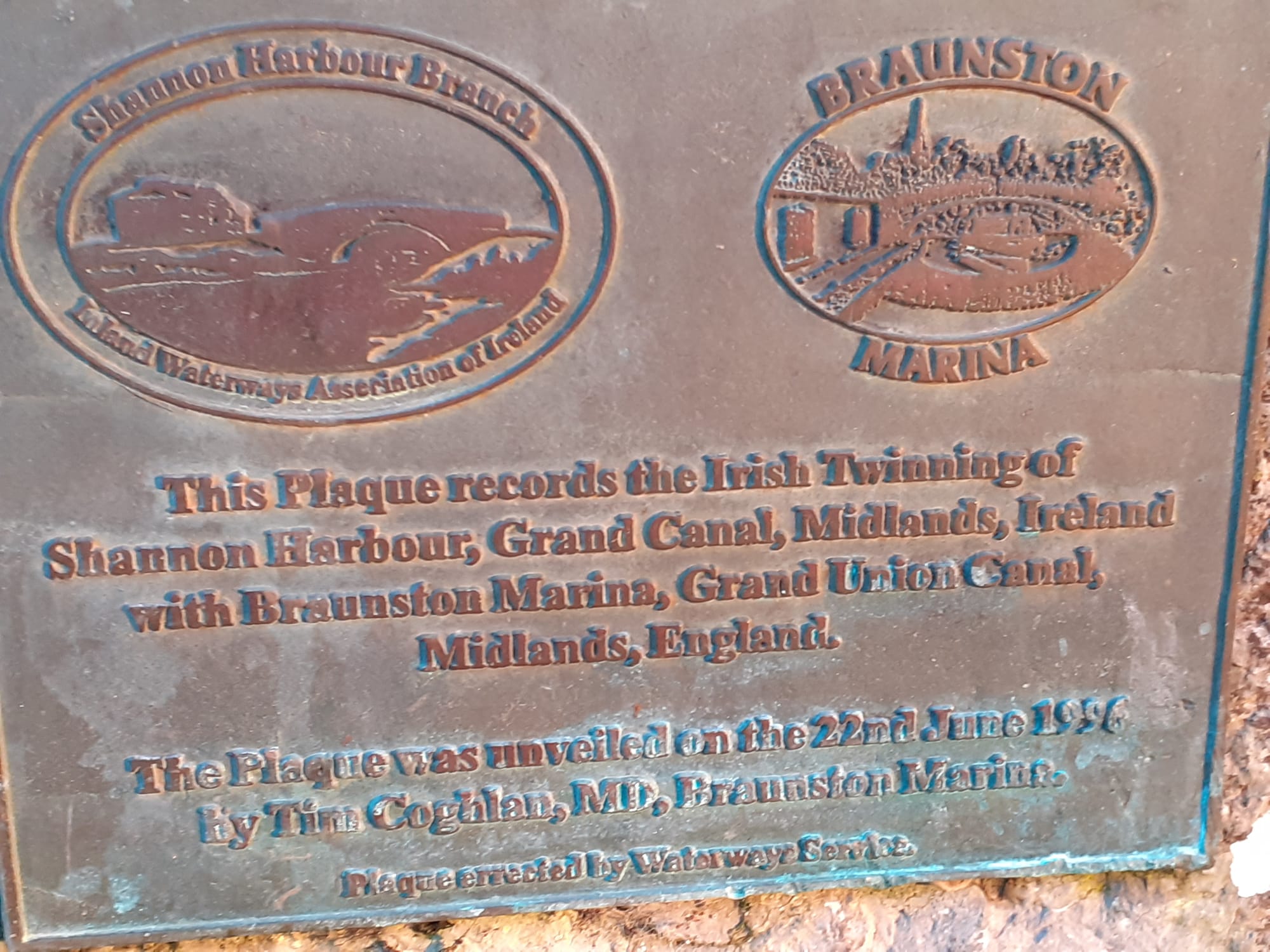 1996 06 22nd Grand Canal Shannon Harbour twinned with Braunston England