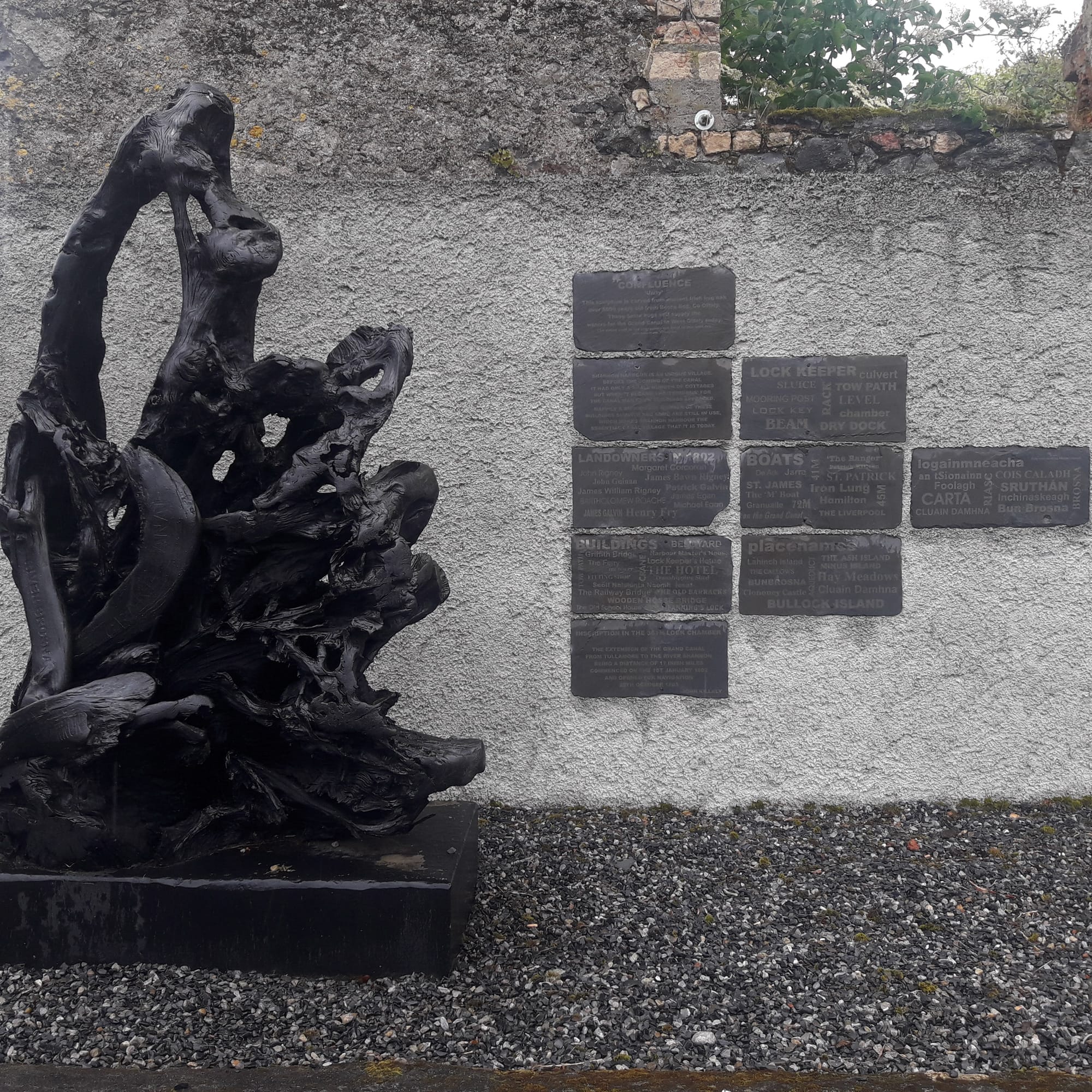 2019 06 22nd Grand Canal Shannon Harbour artwork project at Bell Harbour yard