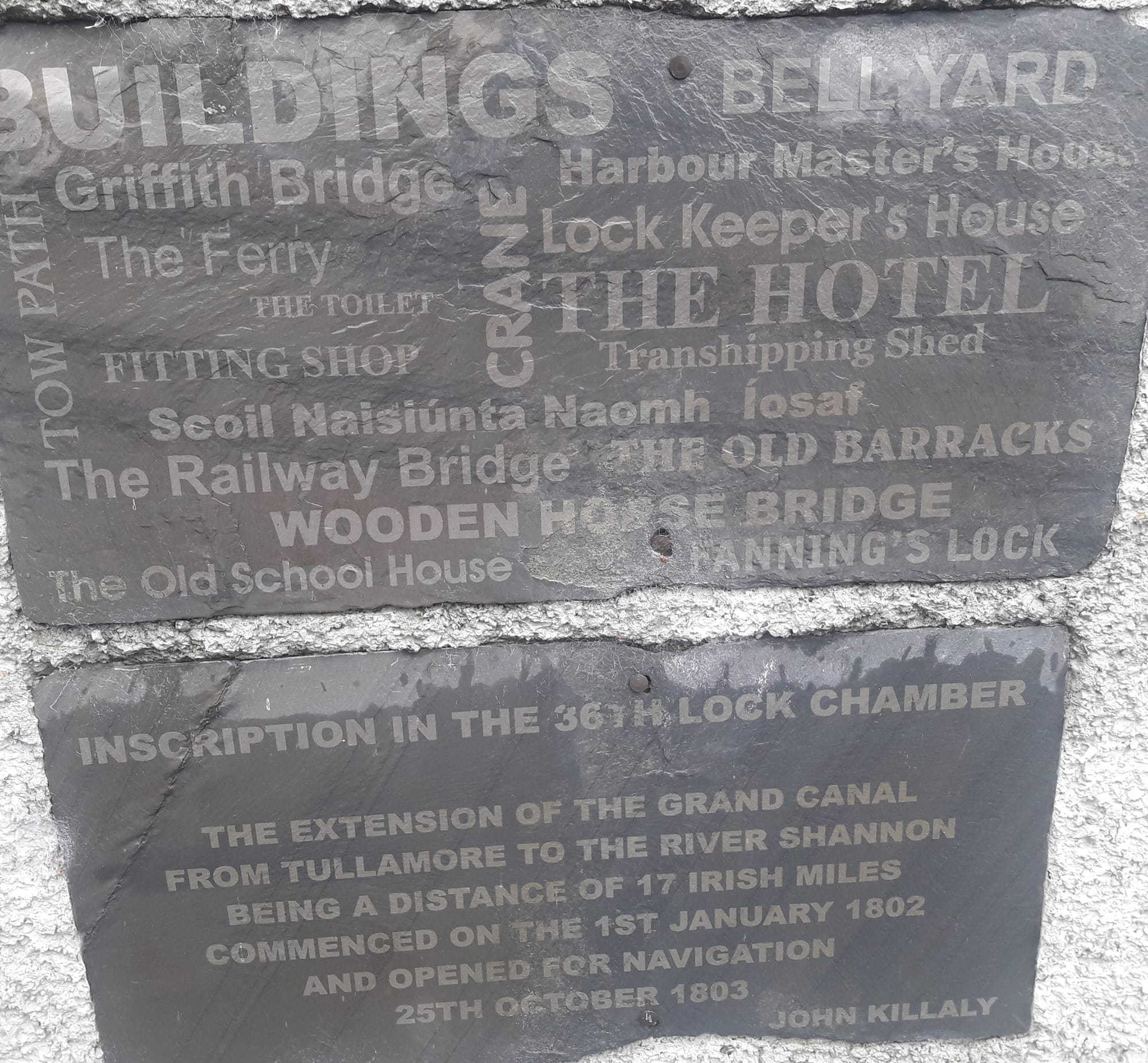 2019 06 22nd Grand Canal Shannon Harbour artwork project at Bell Harbour yard