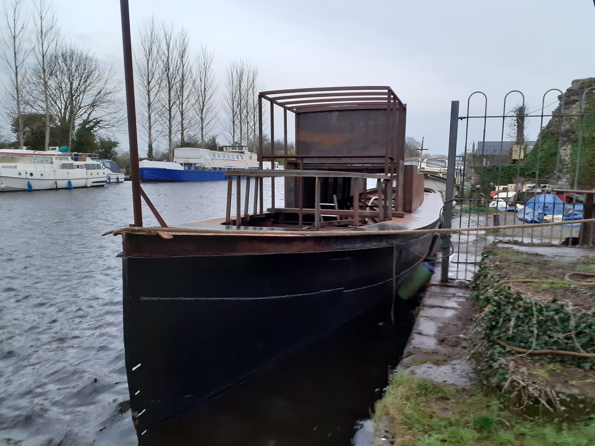2020 02 02nd Grand Canal Shannon Harbour, Dublin Port Steam Tugboat Rosbeg rebuild