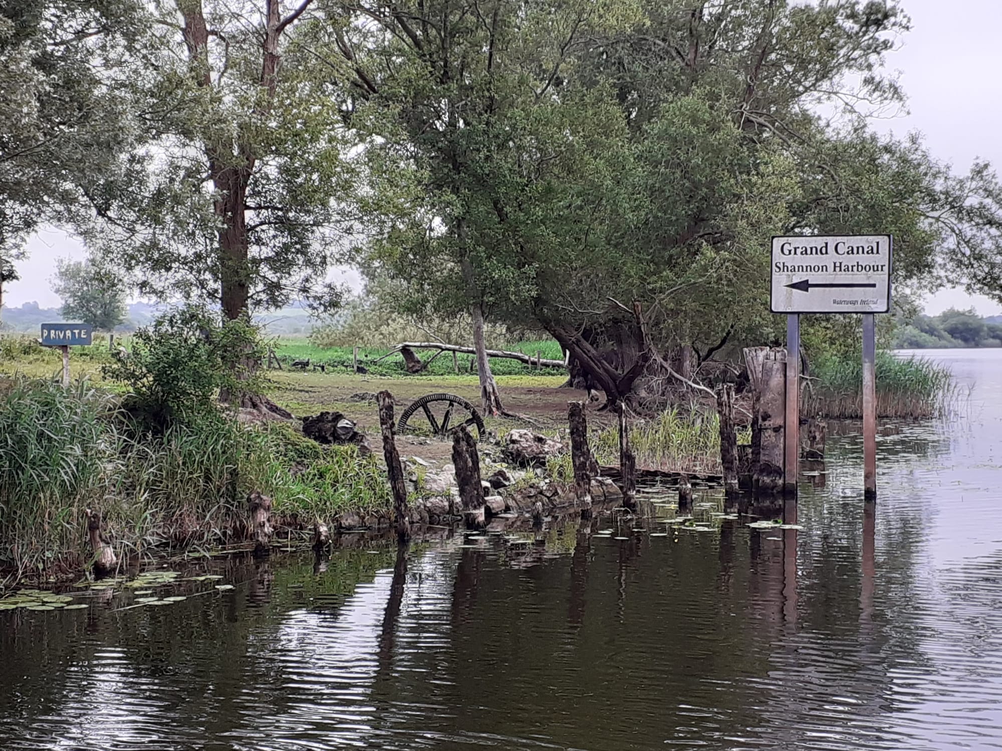 2020 06 13th Grand Canal Shannon Harbour chain ferry to Ballinasloe Line